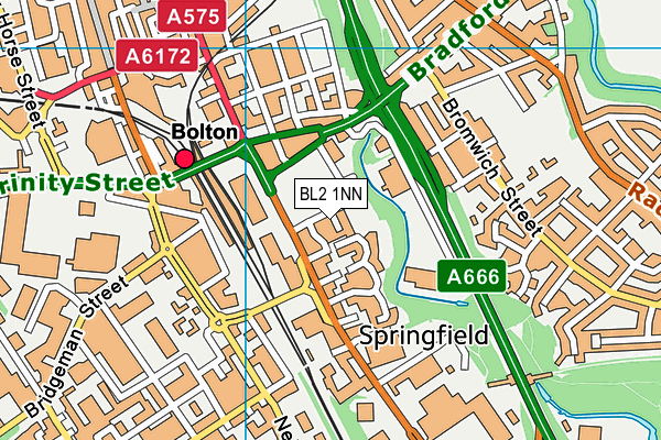 BL2 1NN map - OS VectorMap District (Ordnance Survey) BL2 1NN map - OS VectorMap District (Ordnance Survey)
