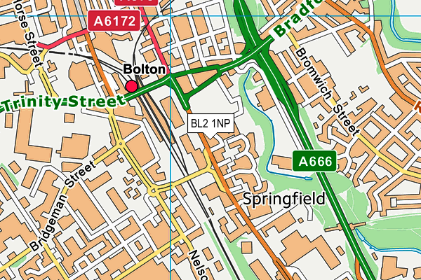 BL2 1NP map - OS VectorMap District (Ordnance Survey) BL2 1NP map - OS VectorMap District (Ordnance Survey)