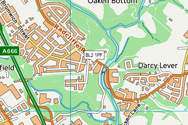 BL2 1PF map - OS VectorMap District (Ordnance Survey) BL2 1PF map - OS VectorMap District (Ordnance Survey)