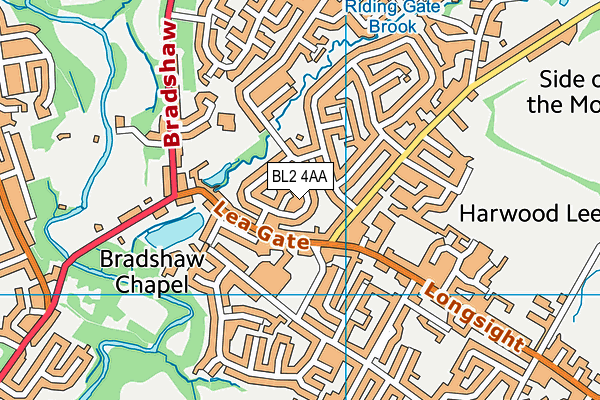 BL2 4AA map - OS VectorMap District (Ordnance Survey) BL2 4AA map - OS VectorMap District (Ordnance Survey)
