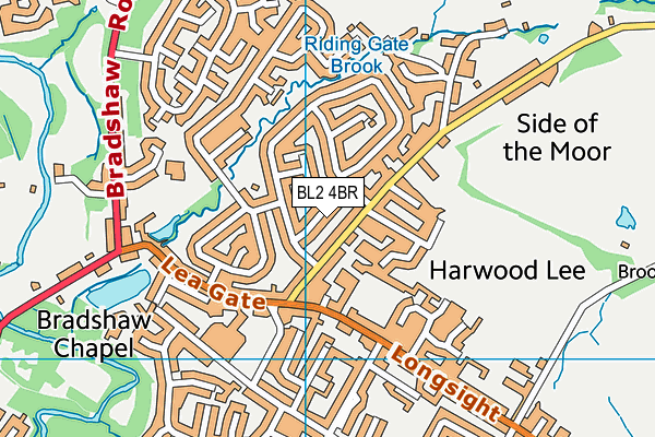 BL2 4BR map - OS VectorMap District (Ordnance Survey) BL2 4BR map - OS VectorMap District (Ordnance Survey)