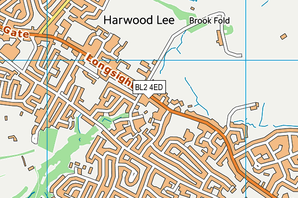 BL2 4ED map - OS VectorMap District (Ordnance Survey) BL2 4ED map - OS VectorMap District (Ordnance Survey)