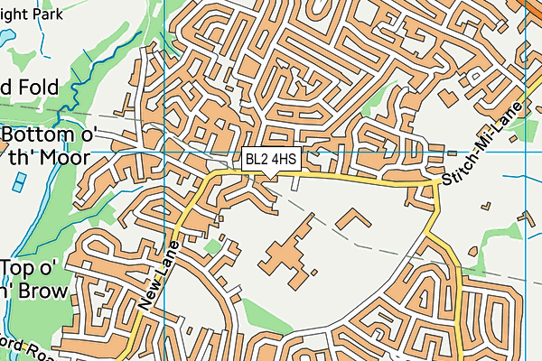 BL2 4HS map - OS VectorMap District (Ordnance Survey) BL2 4HS map - OS VectorMap District (Ordnance Survey)