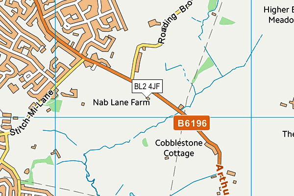 BL2 4JF map - OS VectorMap District (Ordnance Survey) BL2 4JF map - OS VectorMap District (Ordnance Survey)