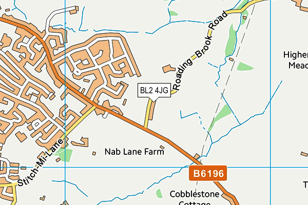 BL2 4JG map - OS VectorMap District (Ordnance Survey) BL2 4JG map - OS VectorMap District (Ordnance Survey)