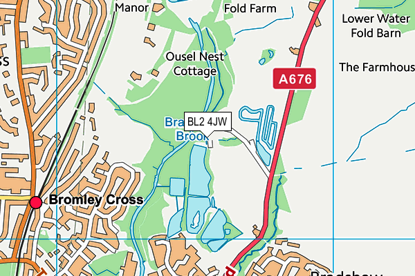 BL2 4JW map - OS VectorMap District (Ordnance Survey) BL2 4JW map - OS VectorMap District (Ordnance Survey)