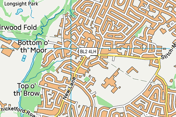 BL2 4LH map - OS VectorMap District (Ordnance Survey) BL2 4LH map - OS VectorMap District (Ordnance Survey)