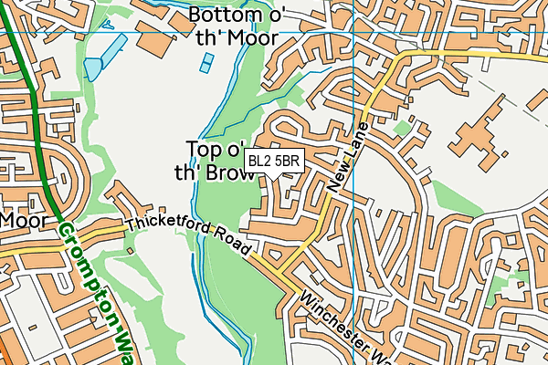 BL2 5BR map - OS VectorMap District (Ordnance Survey) BL2 5BR map - OS VectorMap District (Ordnance Survey)
