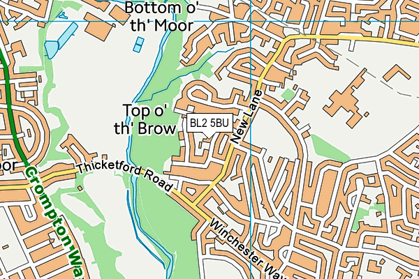BL2 5BU map - OS VectorMap District (Ordnance Survey) BL2 5BU map - OS VectorMap District (Ordnance Survey)