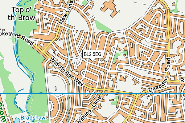 BL2 5EG map - OS VectorMap District (Ordnance Survey) BL2 5EG map - OS VectorMap District (Ordnance Survey)