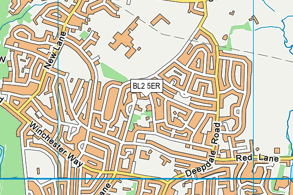 BL2 5ER map - OS VectorMap District (Ordnance Survey) BL2 5ER map - OS VectorMap District (Ordnance Survey)