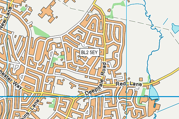 BL2 5EY map - OS VectorMap District (Ordnance Survey) BL2 5EY map - OS VectorMap District (Ordnance Survey)