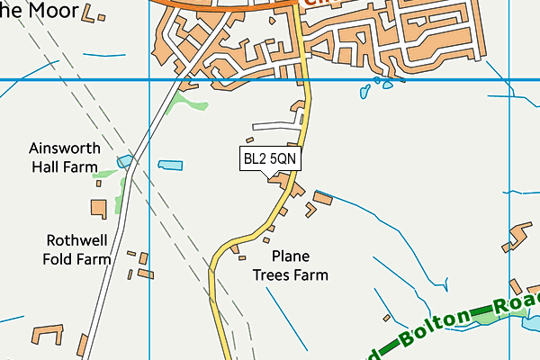 BL2 5QN map - OS VectorMap District (Ordnance Survey) BL2 5QN map - OS VectorMap District (Ordnance Survey)