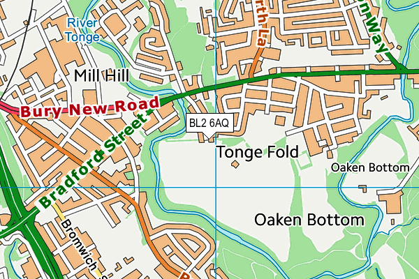 BL2 6AQ map - OS VectorMap District (Ordnance Survey) BL2 6AQ map - OS VectorMap District (Ordnance Survey)