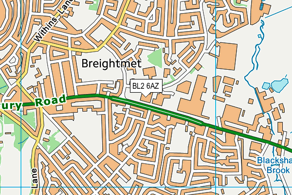 BL2 6AZ map - OS VectorMap District (Ordnance Survey) BL2 6AZ map - OS VectorMap District (Ordnance Survey)