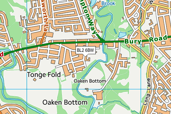 BL2 6BW map - OS VectorMap District (Ordnance Survey) BL2 6BW map - OS VectorMap District (Ordnance Survey)