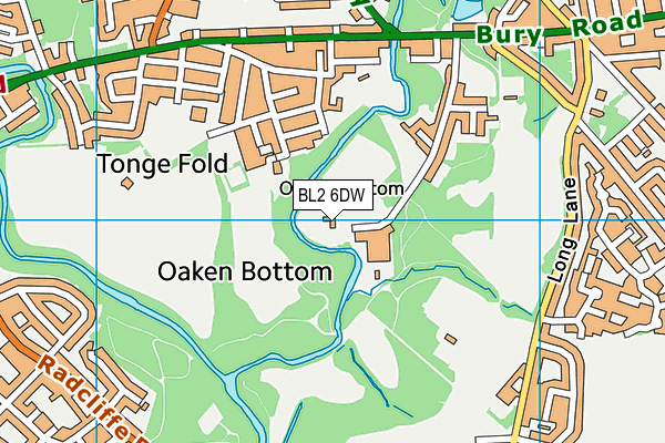 BL2 6DW map - OS VectorMap District (Ordnance Survey) BL2 6DW map - OS VectorMap District (Ordnance Survey)