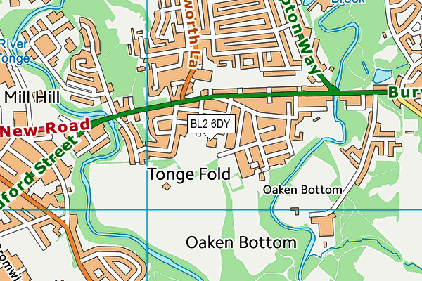 BL2 6DY map - OS VectorMap District (Ordnance Survey) BL2 6DY map - OS VectorMap District (Ordnance Survey)