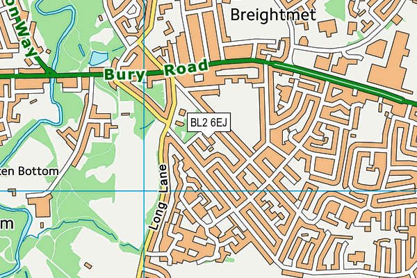 BL2 6EJ map - OS VectorMap District (Ordnance Survey) BL2 6EJ map - OS VectorMap District (Ordnance Survey)