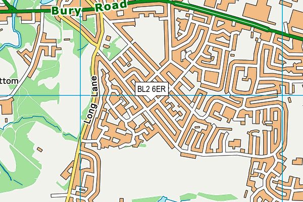 BL2 6ER map - OS VectorMap District (Ordnance Survey) BL2 6ER map - OS VectorMap District (Ordnance Survey)