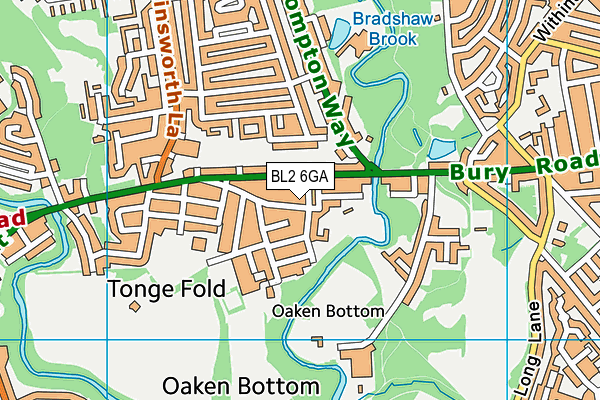 BL2 6GA map - OS VectorMap District (Ordnance Survey) BL2 6GA map - OS VectorMap District (Ordnance Survey)