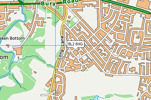 BL2 6HG map - OS VectorMap District (Ordnance Survey) BL2 6HG map - OS VectorMap District (Ordnance Survey)