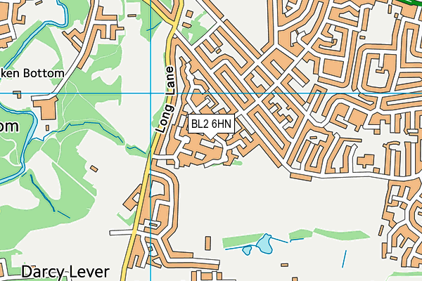BL2 6HN map - OS VectorMap District (Ordnance Survey) BL2 6HN map - OS VectorMap District (Ordnance Survey)