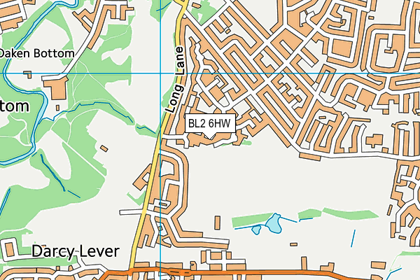 BL2 6HW map - OS VectorMap District (Ordnance Survey) BL2 6HW map - OS VectorMap District (Ordnance Survey)