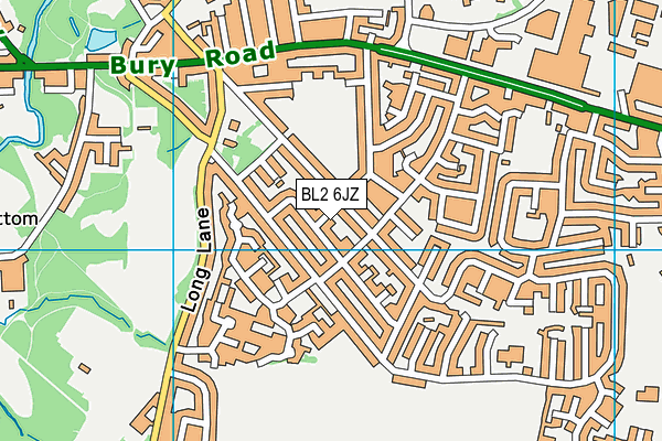 BL2 6JZ map - OS VectorMap District (Ordnance Survey) BL2 6JZ map - OS VectorMap District (Ordnance Survey)