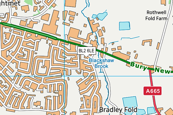 BL2 6LE map - OS VectorMap District (Ordnance Survey) BL2 6LE map - OS VectorMap District (Ordnance Survey)