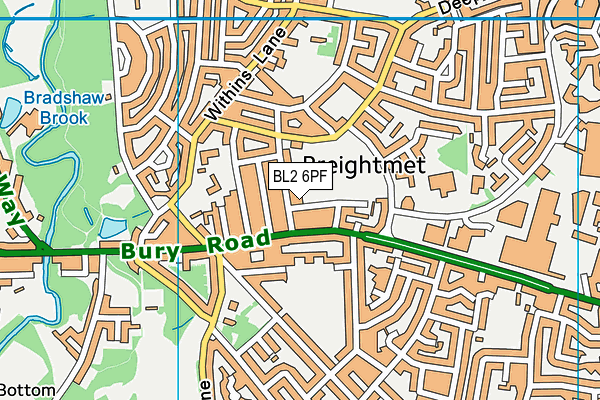BL2 6PF map - OS VectorMap District (Ordnance Survey) BL2 6PF map - OS VectorMap District (Ordnance Survey)