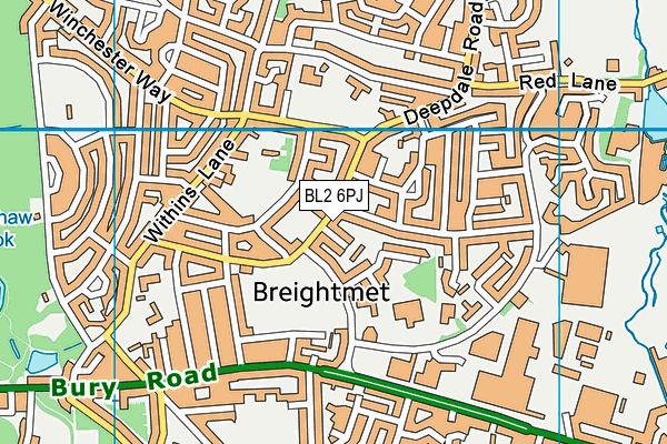 BL2 6PJ map - OS VectorMap District (Ordnance Survey) BL2 6PJ map - OS VectorMap District (Ordnance Survey)