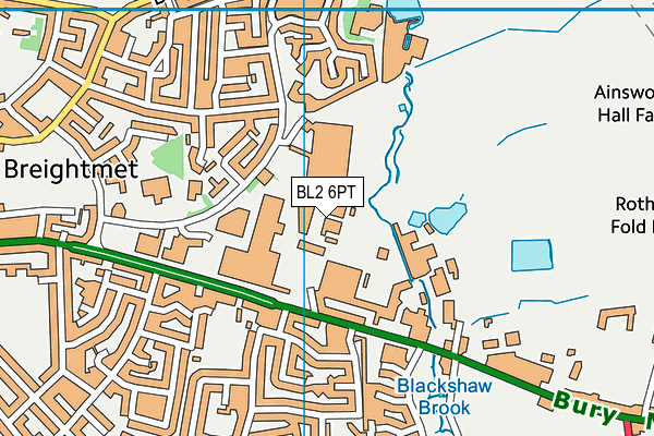 BL2 6PT map - OS VectorMap District (Ordnance Survey) BL2 6PT map - OS VectorMap District (Ordnance Survey)