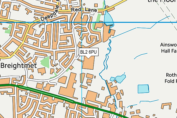 BL2 6PU map - OS VectorMap District (Ordnance Survey) BL2 6PU map - OS VectorMap District (Ordnance Survey)