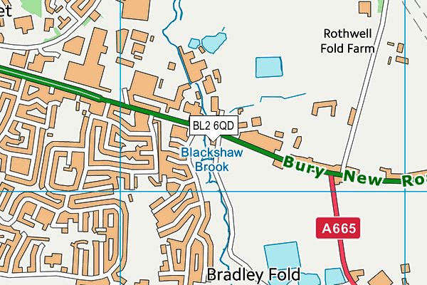 BL2 6QD map - OS VectorMap District (Ordnance Survey) BL2 6QD map - OS VectorMap District (Ordnance Survey)