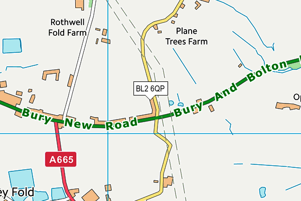 BL2 6QP map - OS VectorMap District (Ordnance Survey) BL2 6QP map - OS VectorMap District (Ordnance Survey)