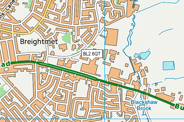 BL2 6QT map - OS VectorMap District (Ordnance Survey) BL2 6QT map - OS VectorMap District (Ordnance Survey)