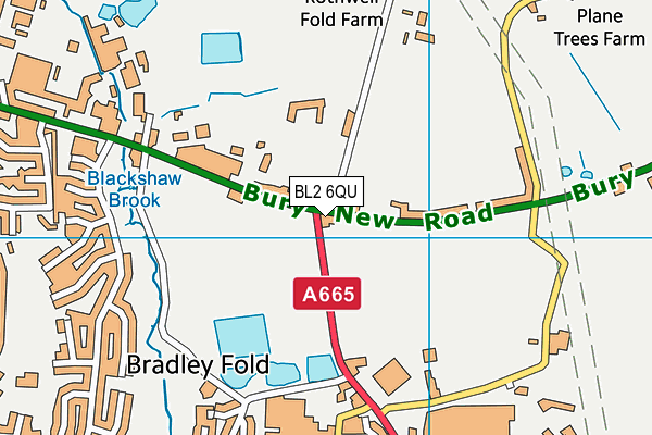 BL2 6QU map - OS VectorMap District (Ordnance Survey) BL2 6QU map - OS VectorMap District (Ordnance Survey)