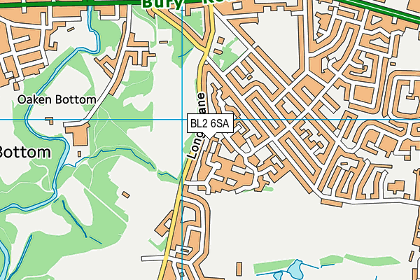BL2 6SA map - OS VectorMap District (Ordnance Survey) BL2 6SA map - OS VectorMap District (Ordnance Survey)