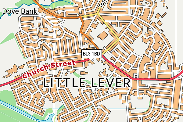 BL3 1BD map - OS VectorMap District (Ordnance Survey)
