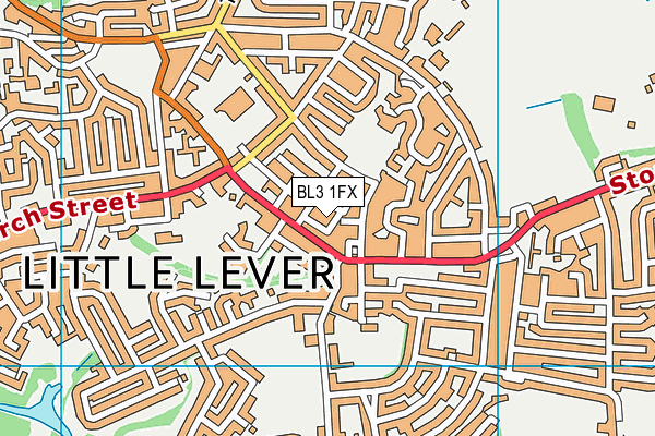 BL3 1FX map - OS VectorMap District (Ordnance Survey)
