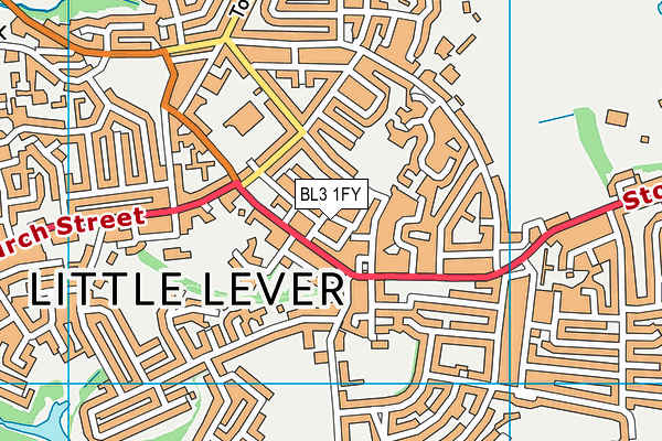 BL3 1FY map - OS VectorMap District (Ordnance Survey)