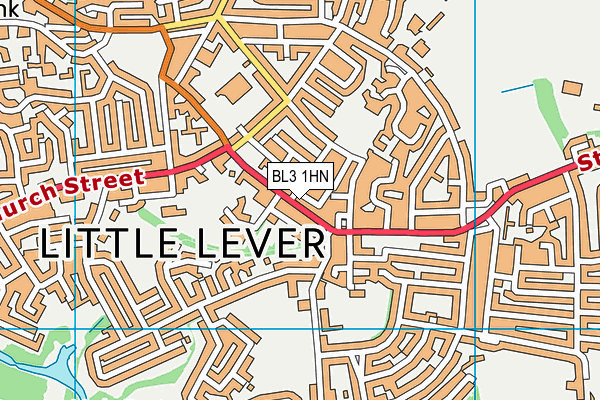 BL3 1HN map - OS VectorMap District (Ordnance Survey) BL3 1HN map - OS VectorMap District (Ordnance Survey)