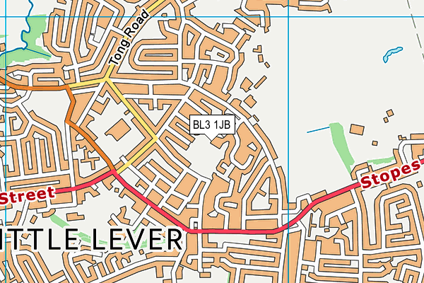 BL3 1JB map - OS VectorMap District (Ordnance Survey)