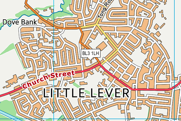 BL3 1LH map - OS VectorMap District (Ordnance Survey)