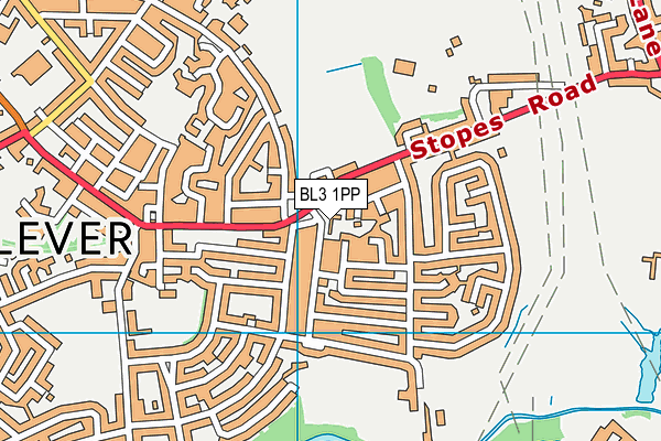 BL3 1PP map - OS VectorMap District (Ordnance Survey)