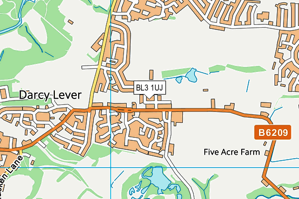 BL3 1UJ map - OS VectorMap District (Ordnance Survey) BL3 1UJ map - OS VectorMap District (Ordnance Survey)