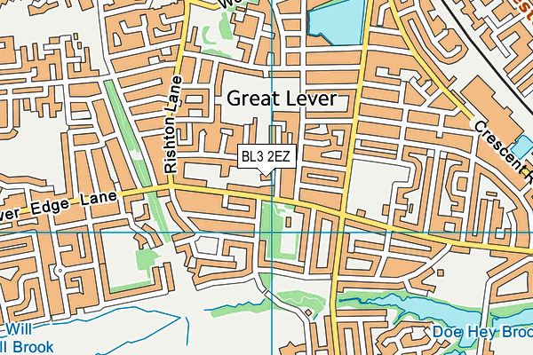 BL3 2EZ map - OS VectorMap District (Ordnance Survey) BL3 2EZ map - OS VectorMap District (Ordnance Survey)