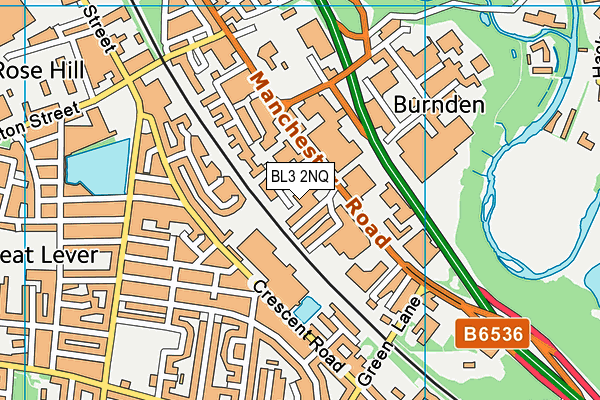 BL3 2NQ map - OS VectorMap District (Ordnance Survey) BL3 2NQ map - OS VectorMap District (Ordnance Survey)