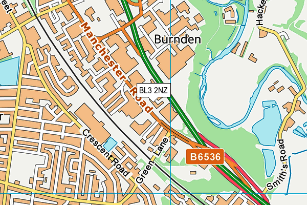 BL3 2NZ map - OS VectorMap District (Ordnance Survey) BL3 2NZ map - OS VectorMap District (Ordnance Survey)